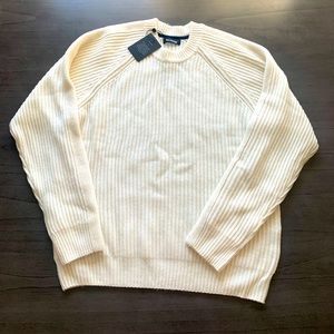 Naadam Cashmere Wool Blend Chunky Ribbed Crewneck Sweater